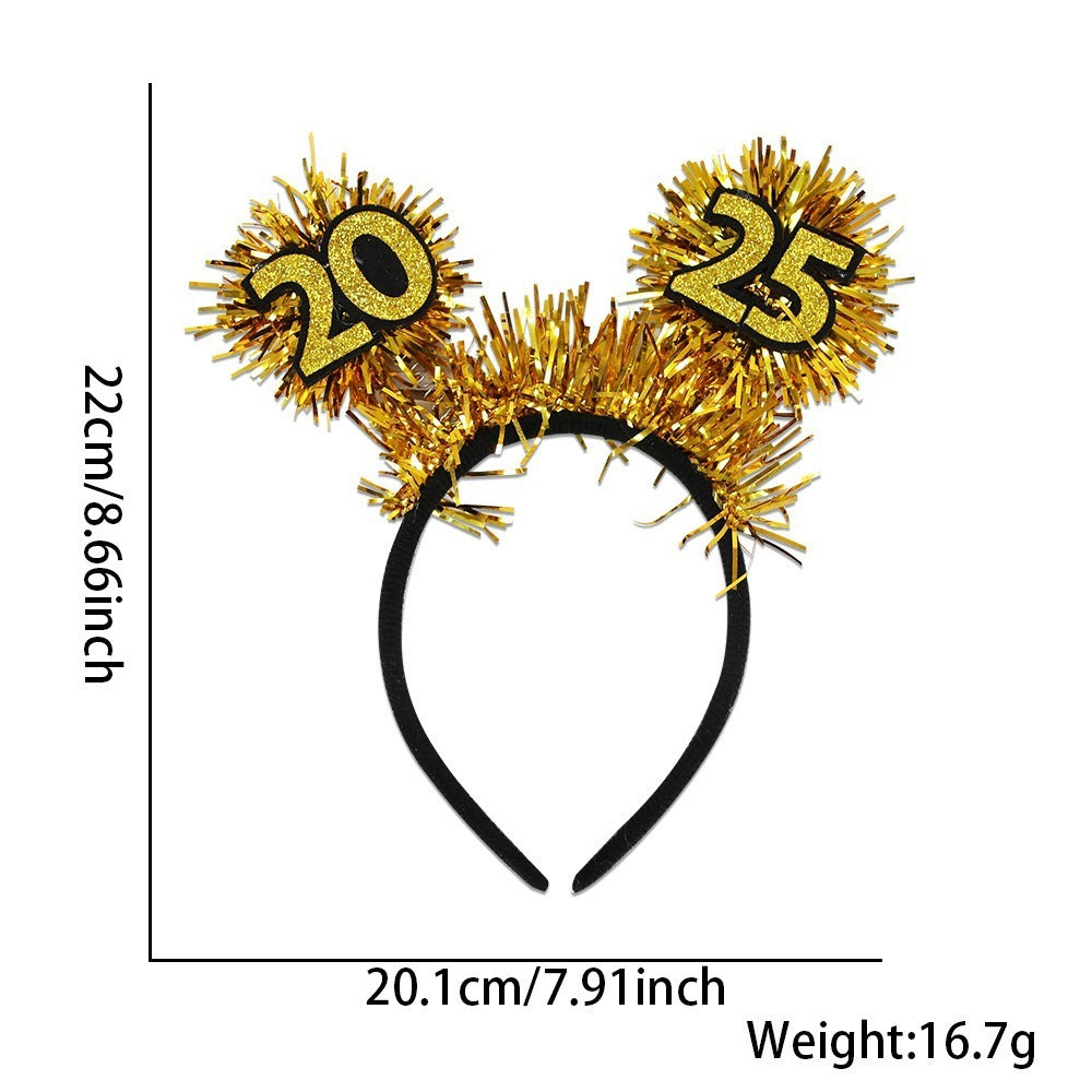 Happy New Year Headband 2025 Party Headband - 𝓢𝓱𝓸𝓹𝓵𝓮𝓬𝔂