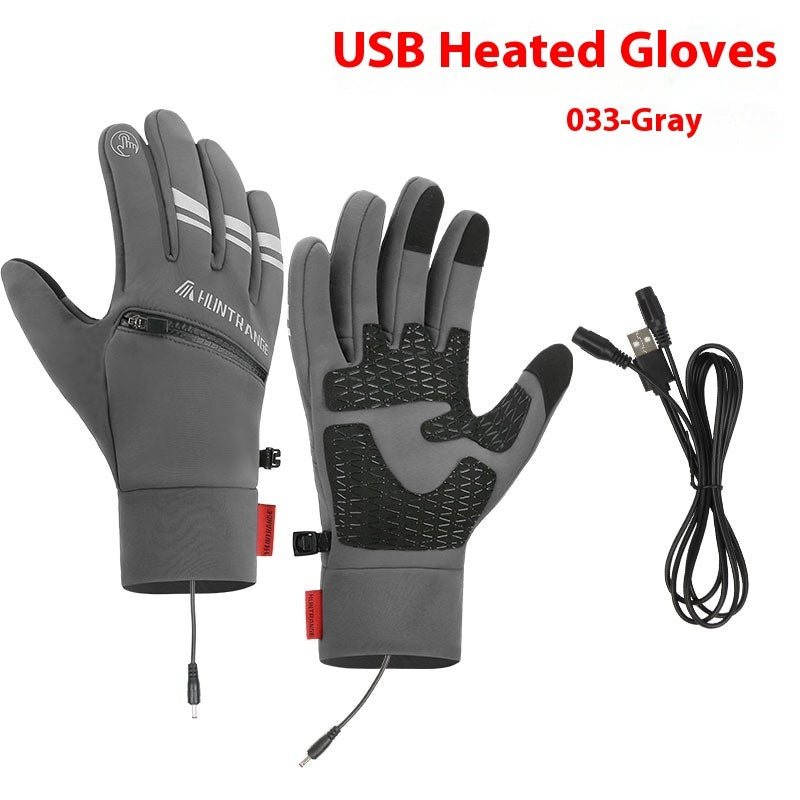 USB Electric Heating Heating Gloves Winter Outdoors Sports Skiing Warm Waterproof Non-slip - 𝓢𝓱𝓸𝓹𝓵𝓮𝓬𝔂