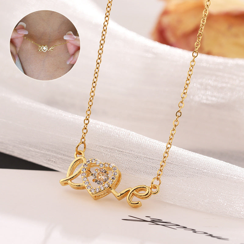 Valentines Day Gift New Titanium Steel Necklace Fashion New Love Smart Necklace Female Clavicle Chain Fashion Jewelry Woman - 𝓢𝓱𝓸𝓹𝓵𝓮𝓬𝔂