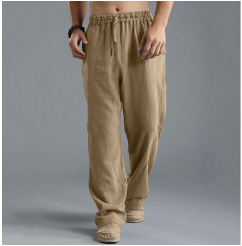 Men's Breathable Linen Loose Casual Sports Pants - 𝓢𝓱𝓸𝓹𝓵𝓮𝓬𝔂