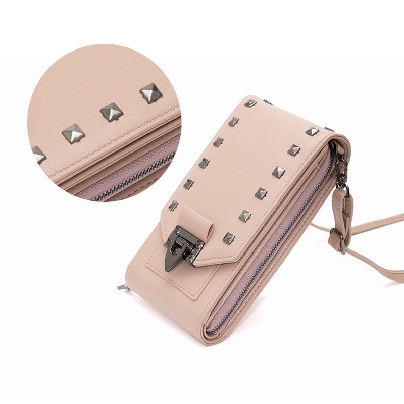 Rivet Design Shoulder Bags Mobile Phone Handbag Solid Color Crossbody Bags Women - 𝓢𝓱𝓸𝓹𝓵𝓮𝓬𝔂