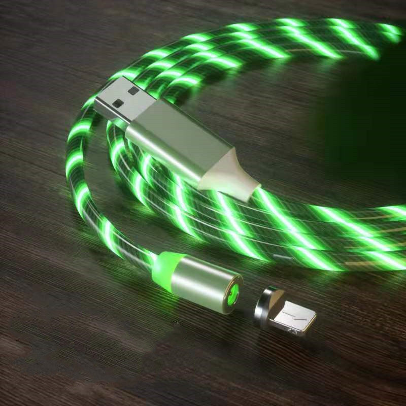 Magnetic Charging Cable Streamer Fast Charging Cable Lighting Micro USB Cable LED Magnet Charger Type-C Cable - 𝓢𝓱𝓸𝓹𝓵𝓮𝓬𝔂