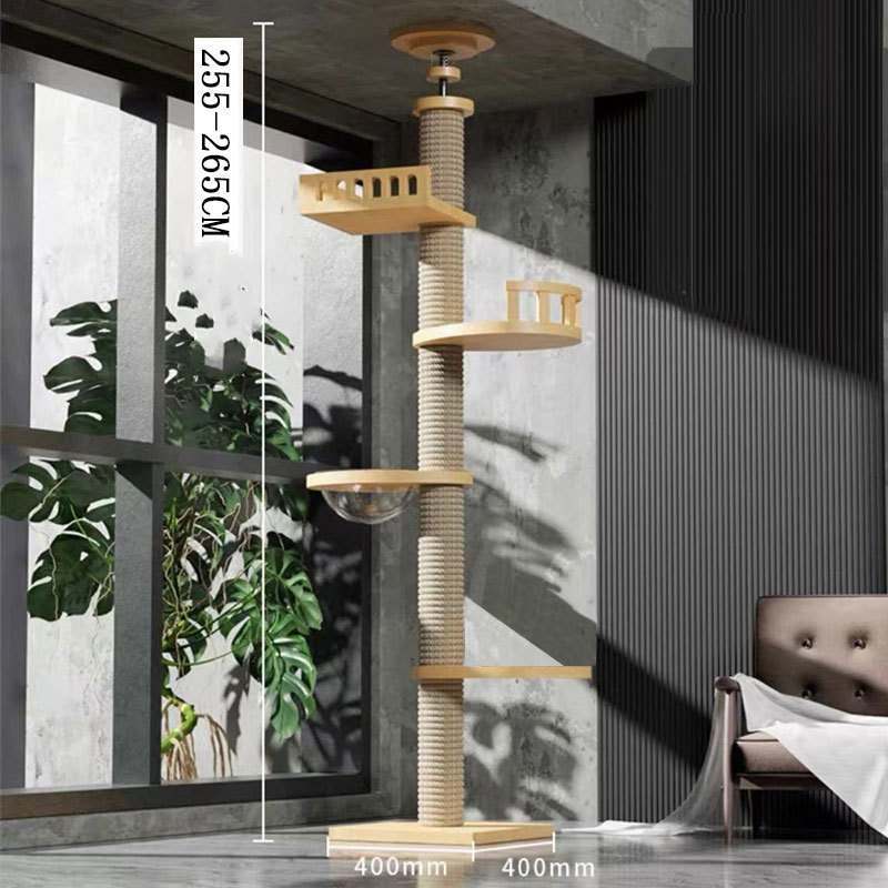 Solid Wood Column Cat Climbing Frame Toy - 𝓢𝓱𝓸𝓹𝓵𝓮𝓬𝔂