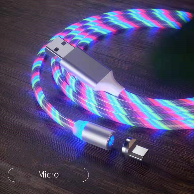 Magnetic Charging Cable Streamer Fast Charging Cable Lighting Micro USB Cable LED Magnet Charger Type-C Cable - 𝓢𝓱𝓸𝓹𝓵𝓮𝓬𝔂