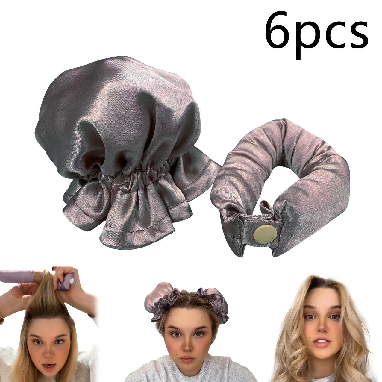 New Heatless Curl Stick With Cloth Cover Cute Ball Head Hair Curler Headband Hair Rollers Wave Form Curling Rod Hair Style Tools Gadgets - 𝓢𝓱𝓸𝓹𝓵𝓮𝓬𝔂
