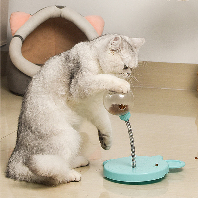 Pet Feeder Cat Toy Pets Leaking Food Ball Self-Playing Tumbler Funny Swing Feeder Puzzle Toys Playing Training Dispenser Bowl - 𝓢𝓱𝓸𝓹𝓵𝓮𝓬𝔂