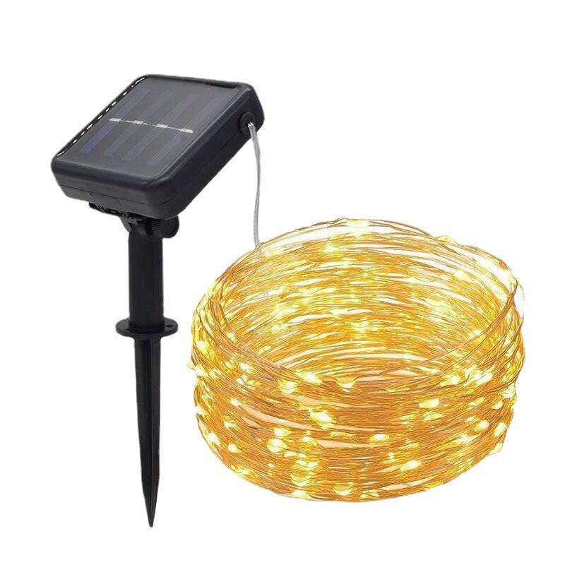 LED Solar Copper Wire Lamp Eight Function Light String