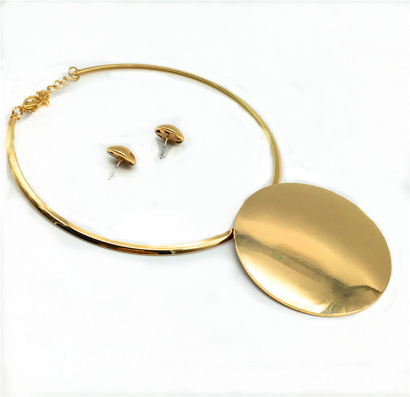 Nigeria bride necklace set cross border exaggeration alloy Bead Pendant Jewelry Necklace suit - 𝓢𝓱𝓸𝓹𝓵𝓮𝓬𝔂