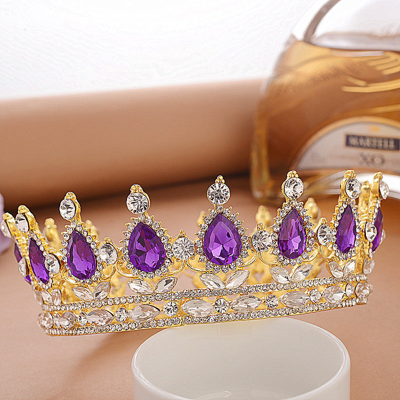 Full Crown Bridal Tiara Crown Wedding Diadem Bridal Round Crown - 𝓢𝓱𝓸𝓹𝓵𝓮𝓬𝔂