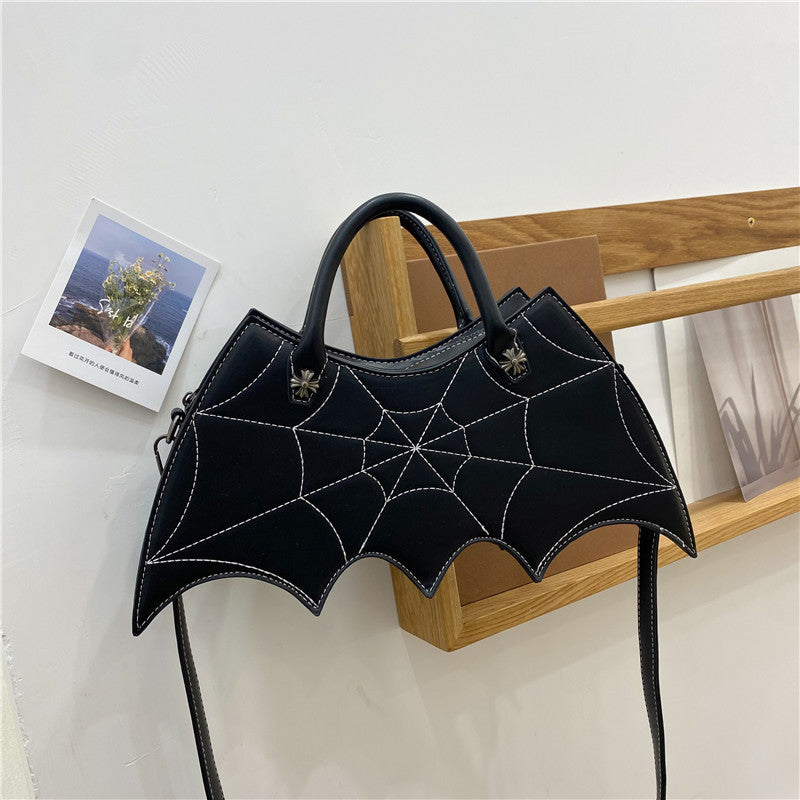 Halloween Spider Web Shape Shoulder Bags Personality Batgirl Tide Pu Handbags Fashoin Messenger Crossbody Bag - 𝓢𝓱𝓸𝓹𝓵𝓮𝓬𝔂