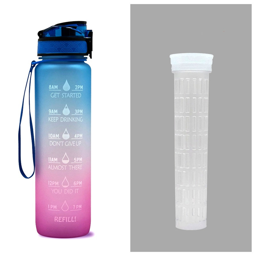 1L Tritan Water Bottle With Time Marker Bounce Cover Motivational Water Bottle Cycling Leakproof Cup For Sports Fitness Bottles - 𝓢𝓱𝓸𝓹𝓵𝓮𝓬𝔂