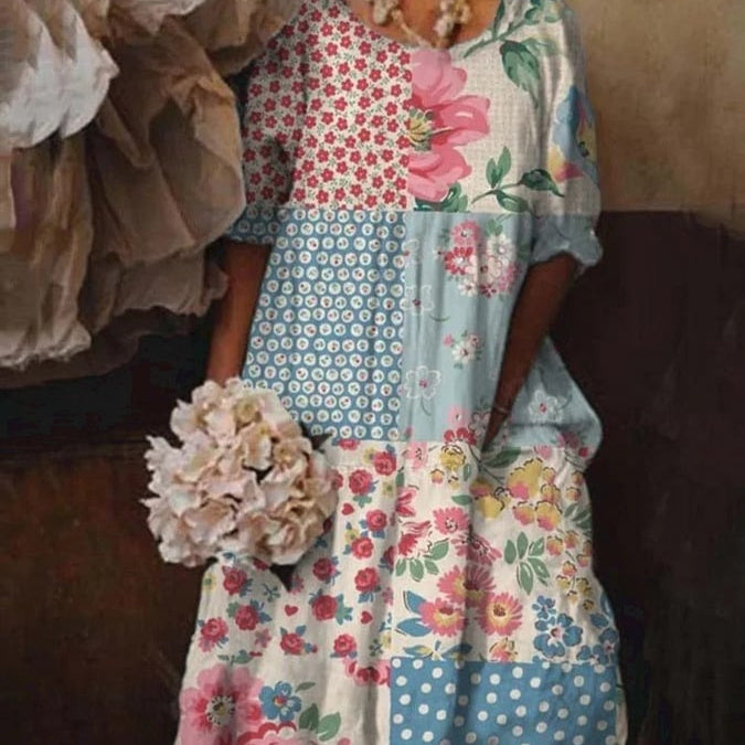 Women's Fashion Half Sleeves Loose Women's Clothing Dress - 𝓢𝓱𝓸𝓹𝓵𝓮𝓬𝔂