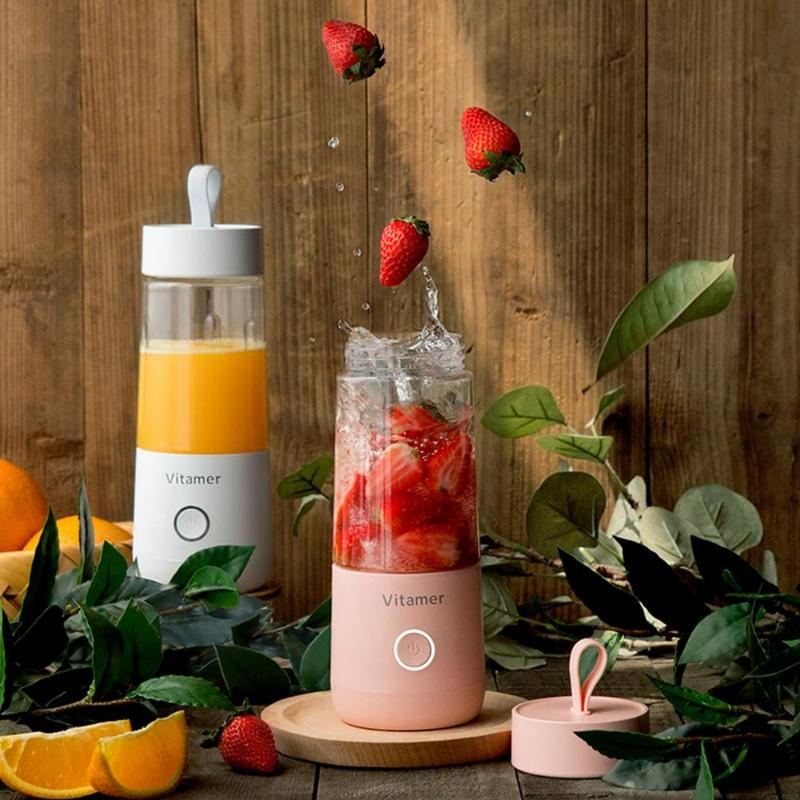 350ml Portable Blender Juicer Electric USB Rechargeable Mixer Smoothie Slushy Cup Juice Blender Bottle USB Charging Kitchen Gadgets - 𝓢𝓱𝓸𝓹𝓵𝓮𝓬𝔂