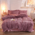 Luxury Thick Fleece Duvet Cover Queen King Winter Warm Bed Quilt Cover Pillowcase Fluffy Plush Shaggy Bedclothes Bedding Set Winter Body Keep Warm - 𝓢𝓱𝓸𝓹𝓵𝓮𝓬𝔂