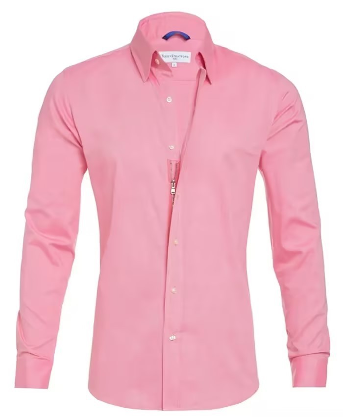 Long Sleeve Zipper Shirt With Button Design Fashion Lapel Tops For Mens Clothing - 𝓢𝓱𝓸𝓹𝓵𝓮𝓬𝔂