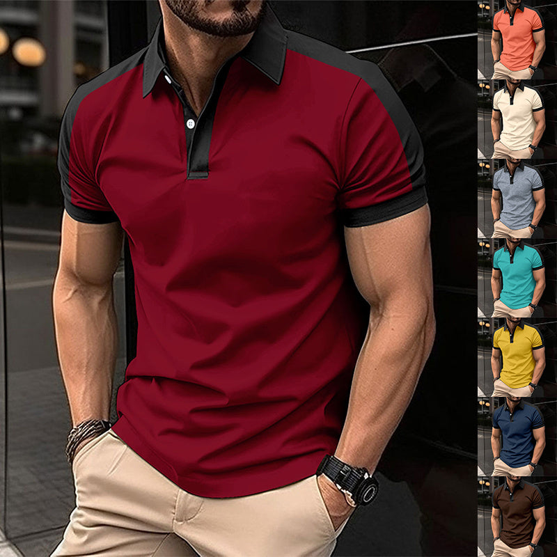 Men's Short Sleeve Business Shirt Summer Casual Polo Shirts - 𝓢𝓱𝓸𝓹𝓵𝓮𝓬𝔂