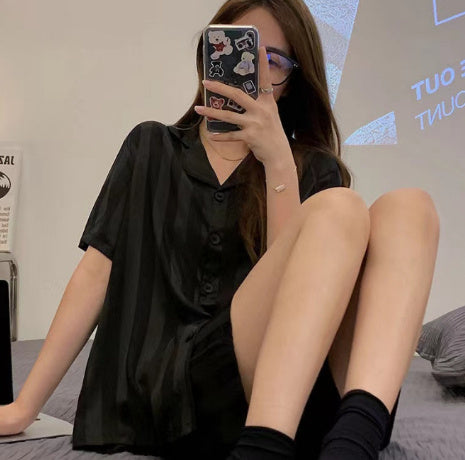 Women's Ice Silk Long Sleeve Home Pajama Set - 𝓢𝓱𝓸𝓹𝓵𝓮𝓬𝔂