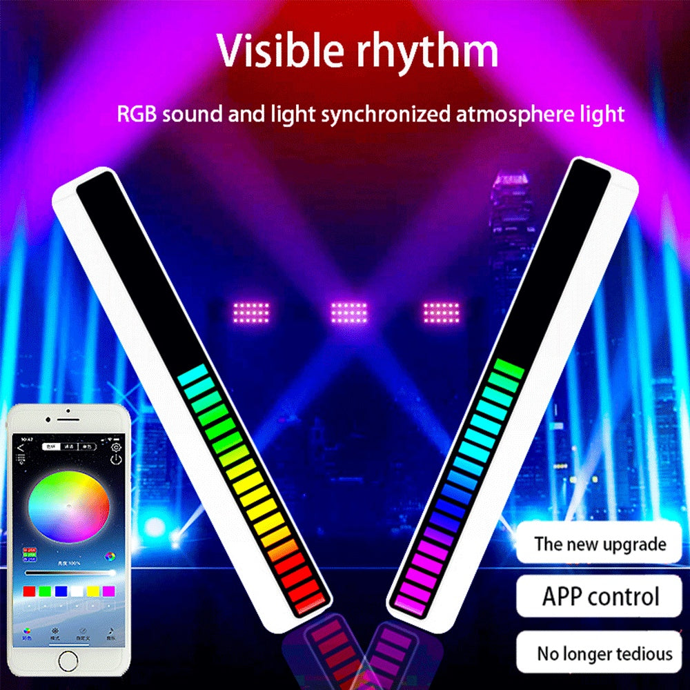 New Car Sound Control Light RGB Voice-Activated Music Rhythm Ambient Light With 32 LED 18 Colors Car Home Decoration Lamp - 𝓢𝓱𝓸𝓹𝓵𝓮𝓬𝔂