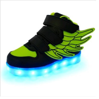 Children's shoes led light shoes children's wings light shoes usb charging colorful luminous shoes casual light shoes - 𝓢𝓱𝓸𝓹𝓵𝓮𝓬𝔂
