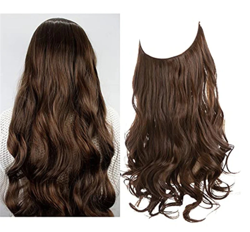 Wig Female Extension Chemical Fiber Long Curly Hair Matte High-temperature Fiber Fishing Thread Wig Set - 𝓢𝓱𝓸𝓹𝓵𝓮𝓬𝔂