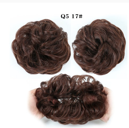 Europe, Japan, and South Korea popular hair bun fluffy natural drawstring curly hair ball head hair ring hair set female hair accessories chemical fiber hair - 𝓢𝓱𝓸𝓹𝓵𝓮𝓬𝔂