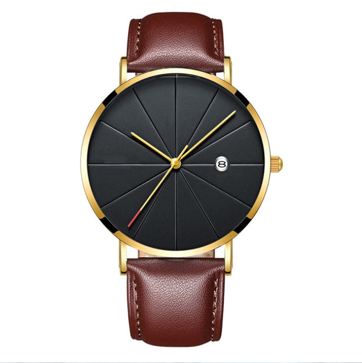 Simple calendar watch male creative waterproof quartz watch - 𝓢𝓱𝓸𝓹𝓵𝓮𝓬𝔂