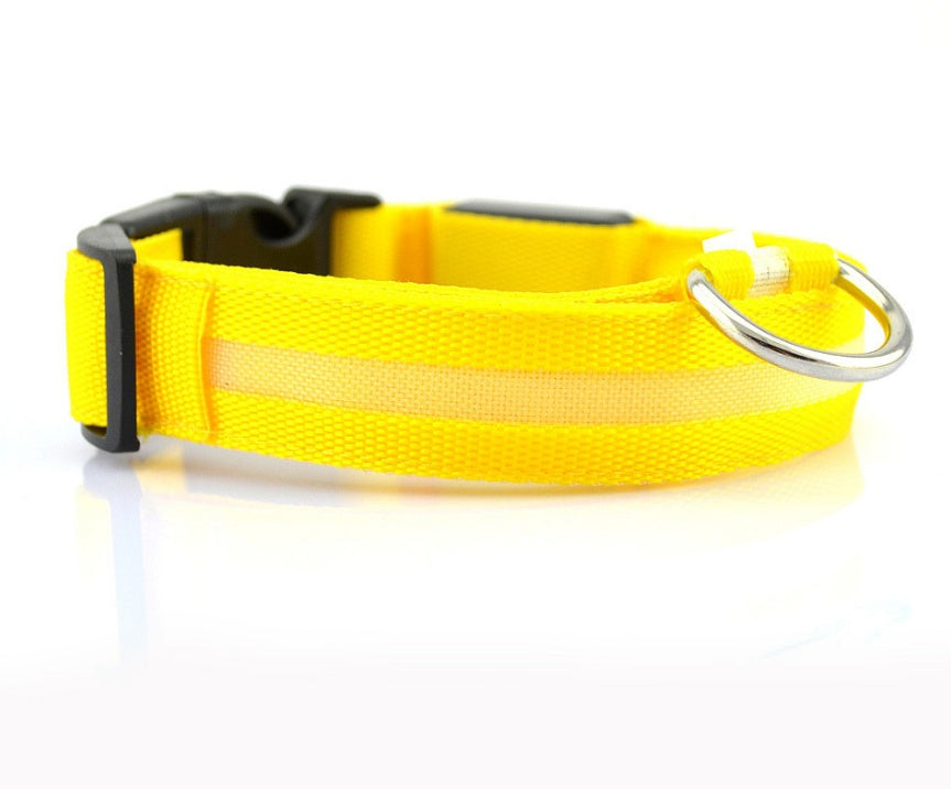 Nylon LED Pet Dog Luminous Collar Night Safety Flashing Glow in Dark Dog Cat Leash Adjustable Pet Supplies - 𝓢𝓱𝓸𝓹𝓵𝓮𝓬𝔂