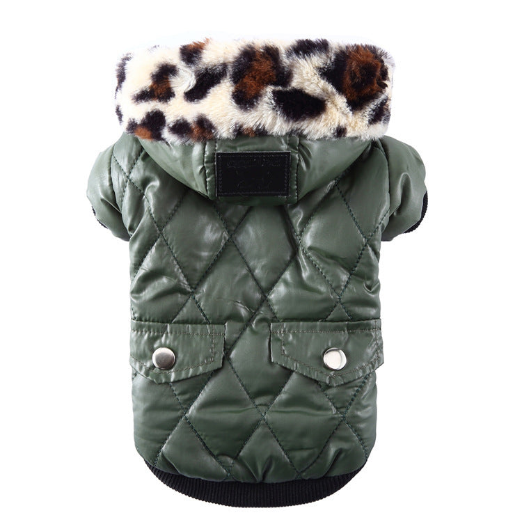 Cross-border pet supplies pet clothes dog clothes autumn and winter fur collar coat pet dog clothing - 𝓢𝓱𝓸𝓹𝓵𝓮𝓬𝔂