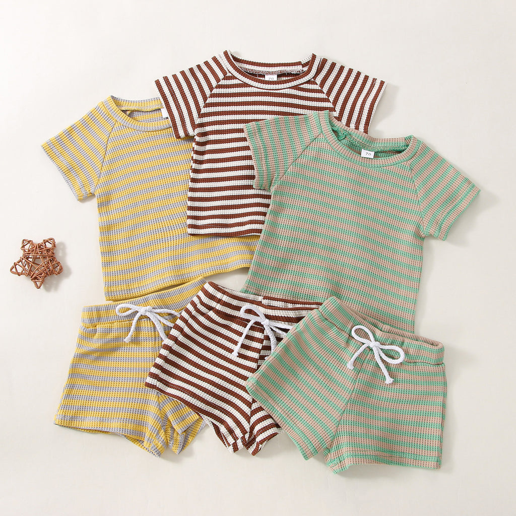 Children's Waffle Stripe Short Sleeve - 𝓢𝓱𝓸𝓹𝓵𝓮𝓬𝔂