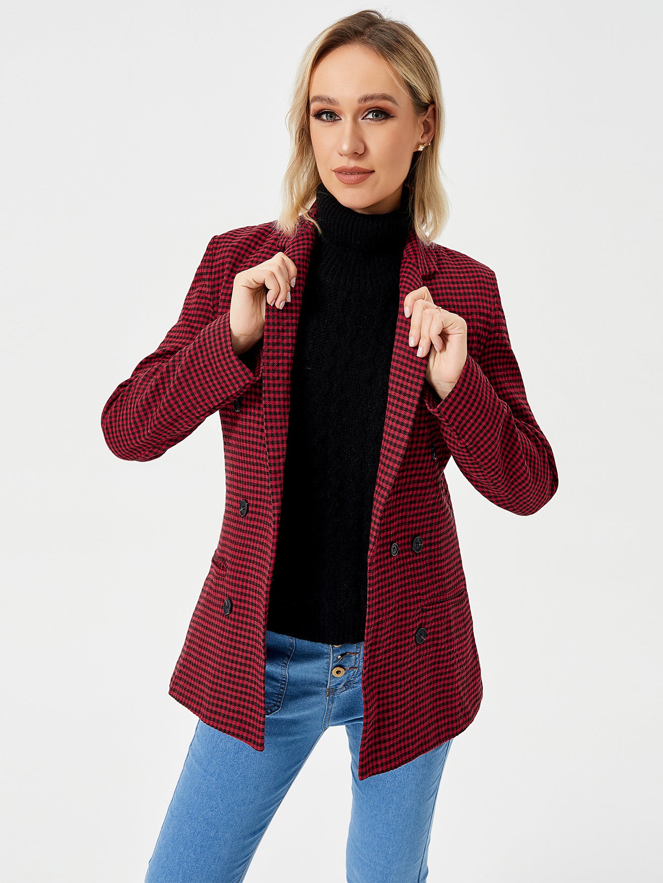 Womens Casual Blazer Jacket  Long Sleeve Work 0ffice Blazer Lapel  Jacket - 𝓢𝓱𝓸𝓹𝓵𝓮𝓬𝔂