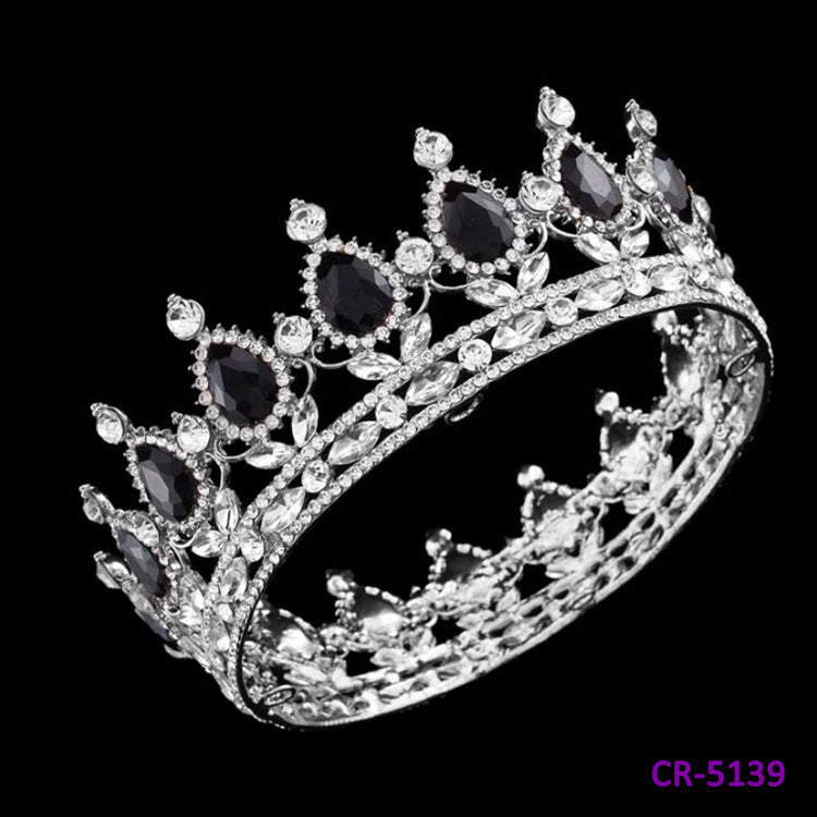 Full Crown Bridal Tiara Crown Wedding Diadem Bridal Round Crown - 𝓢𝓱𝓸𝓹𝓵𝓮𝓬𝔂