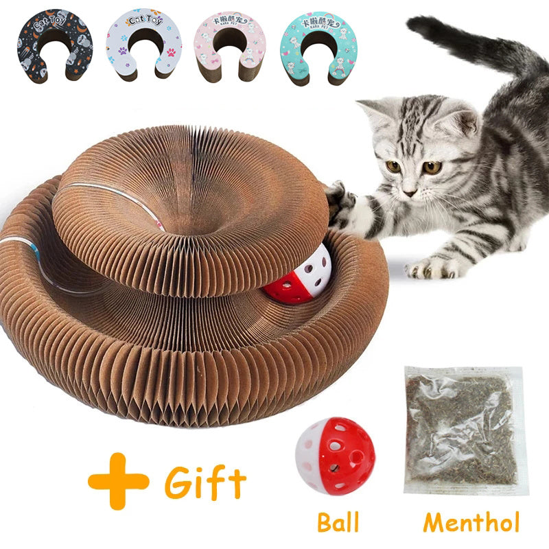 Pet Magnetic Folding Organ Toy Cat Scratch Board - 𝓢𝓱𝓸𝓹𝓵𝓮𝓬𝔂