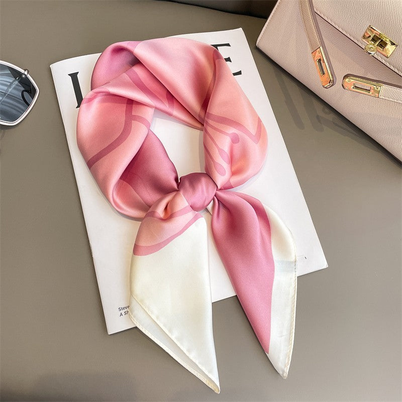 Artificial Silk Striped High-grade Korean Style Stylish Beach Arm Bag Silk Scarf - 𝓢𝓱𝓸𝓹𝓵𝓮𝓬𝔂