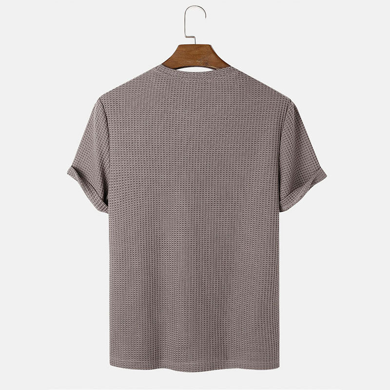 Men Summer Solid Color Round Neck Basic T-Shirts - 𝓢𝓱𝓸𝓹𝓵𝓮𝓬𝔂