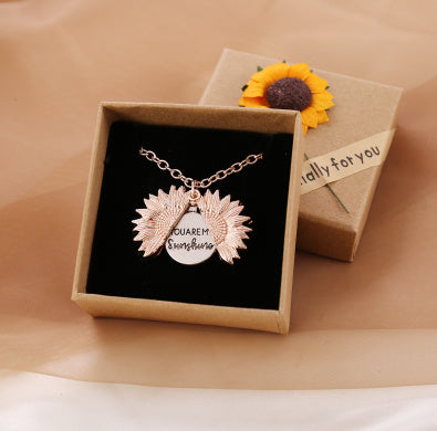 You Are My Sunshine Sunflower Necklace Women Men - 𝓢𝓱𝓸𝓹𝓵𝓮𝓬𝔂