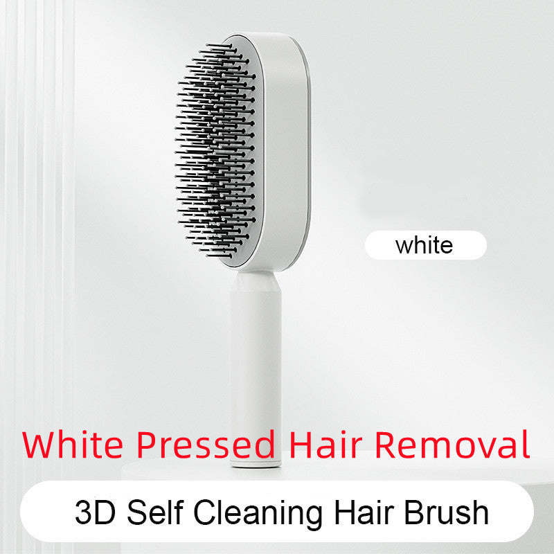 Self Cleaning Hair Brush For Women One-key Cleaning Hair Loss Airbag Massage Scalp Comb Anti-Static Hairbrush - 𝓢𝓱𝓸𝓹𝓵𝓮𝓬𝔂