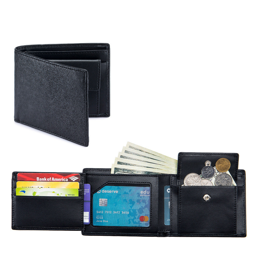 Men's Short Wallet Genuine Leather Trifold Wallet - 𝓢𝓱𝓸𝓹𝓵𝓮𝓬𝔂