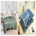 Pure Color Washed Air Conditioner Summer Cooling Thin Single Double Washable Quilt