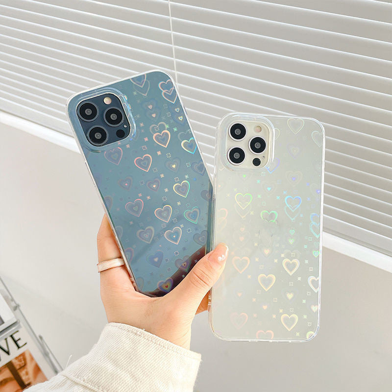 Laser Colorful Love For Double-sided Coated Silicone Phone Case - 𝓢𝓱𝓸𝓹𝓵𝓮𝓬𝔂