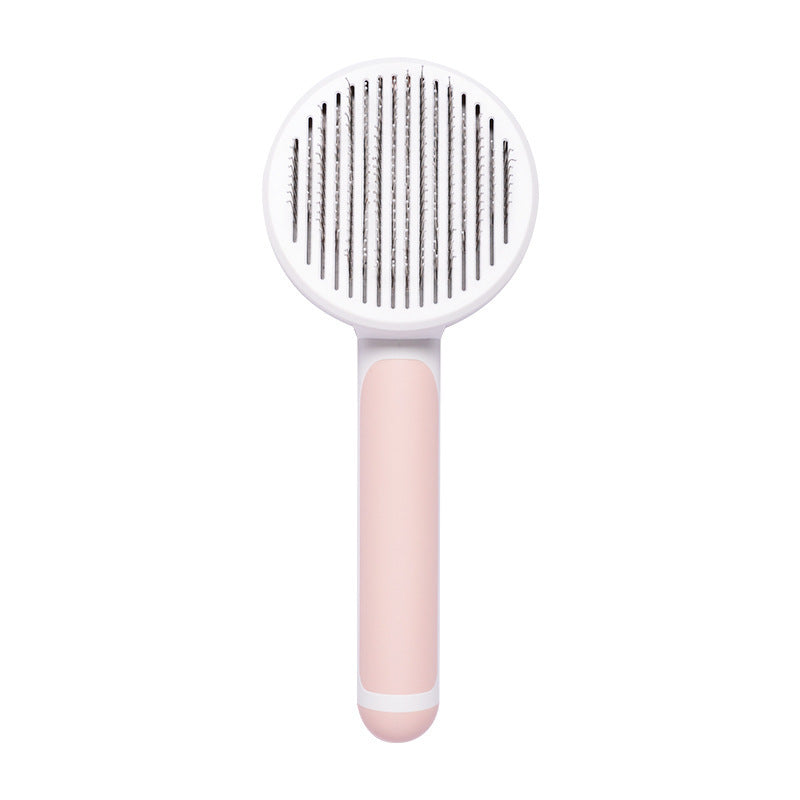 New Pet Cat Brush Hot Selling Hand-held Steel Wire Self-cleaning Comb Looper For Hair Removal - 𝓢𝓱𝓸𝓹𝓵𝓮𝓬𝔂