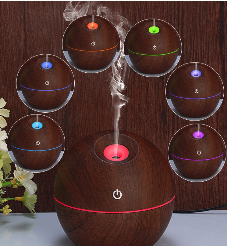 USB Aroma Essential Oil Ultrasonic Cold Steam Diffuser Air Humidifier Purifier 7 Color Change LED Night Light for Home Office - 𝓢𝓱𝓸𝓹𝓵𝓮𝓬𝔂