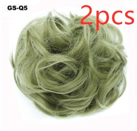 Europe, Japan, and South Korea popular hair bun fluffy natural drawstring curly hair ball head hair ring hair set female hair accessories chemical fiber hair - 𝓢𝓱𝓸𝓹𝓵𝓮𝓬𝔂