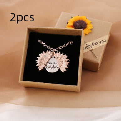 You Are My Sunshine Sunflower Necklace Women Men - 𝓢𝓱𝓸𝓹𝓵𝓮𝓬𝔂