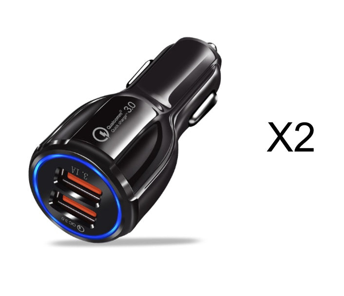 Quick Charge 3.0 Car Charger For Mobile Phone Dual Usb Car Charger Qualcomm Qc 3.0 Fast Charging Adapter Mini Usb Car Charger - 𝓢𝓱𝓸𝓹𝓵𝓮𝓬𝔂