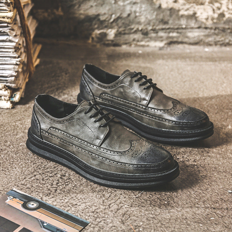 Mens Business Casual Korean Style Trendy British Mens Shoes - 𝓢𝓱𝓸𝓹𝓵𝓮𝓬𝔂