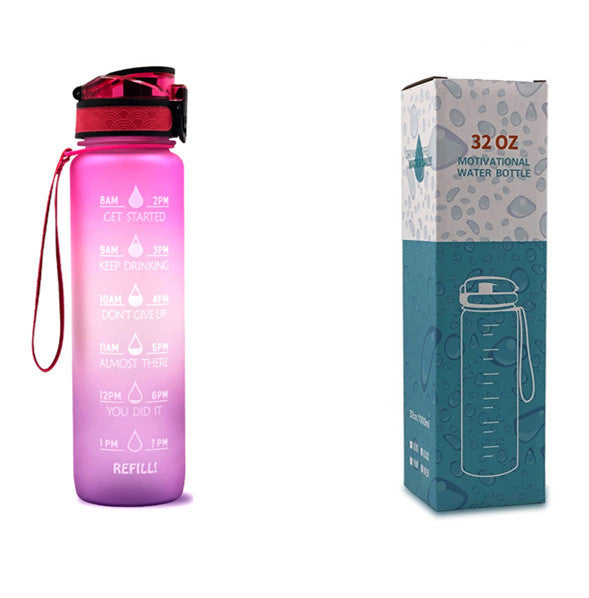 1L Tritan Water Bottle With Time Marker Bounce Cover Motivational Water Bottle Cycling Leakproof Cup For Sports Fitness Bottles - 𝓢𝓱𝓸𝓹𝓵𝓮𝓬𝔂