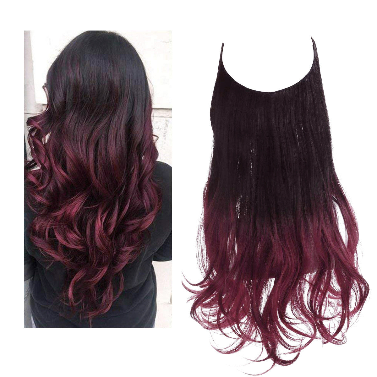 Wig Female Extension Chemical Fiber Long Curly Hair Matte High-temperature Fiber Fishing Thread Wig Set - 𝓢𝓱𝓸𝓹𝓵𝓮𝓬𝔂