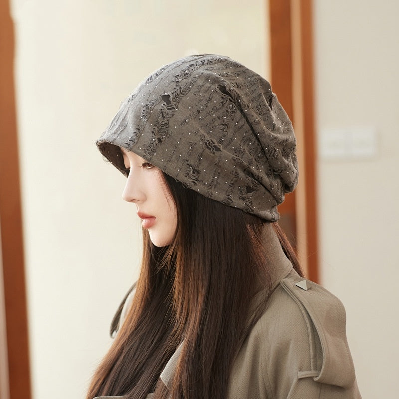 Korean Style Ripped Pile Heap Cap Children Autumn And Winter Fashion All-matching Make Face Look Smaller - 𝓢𝓱𝓸𝓹𝓵𝓮𝓬𝔂