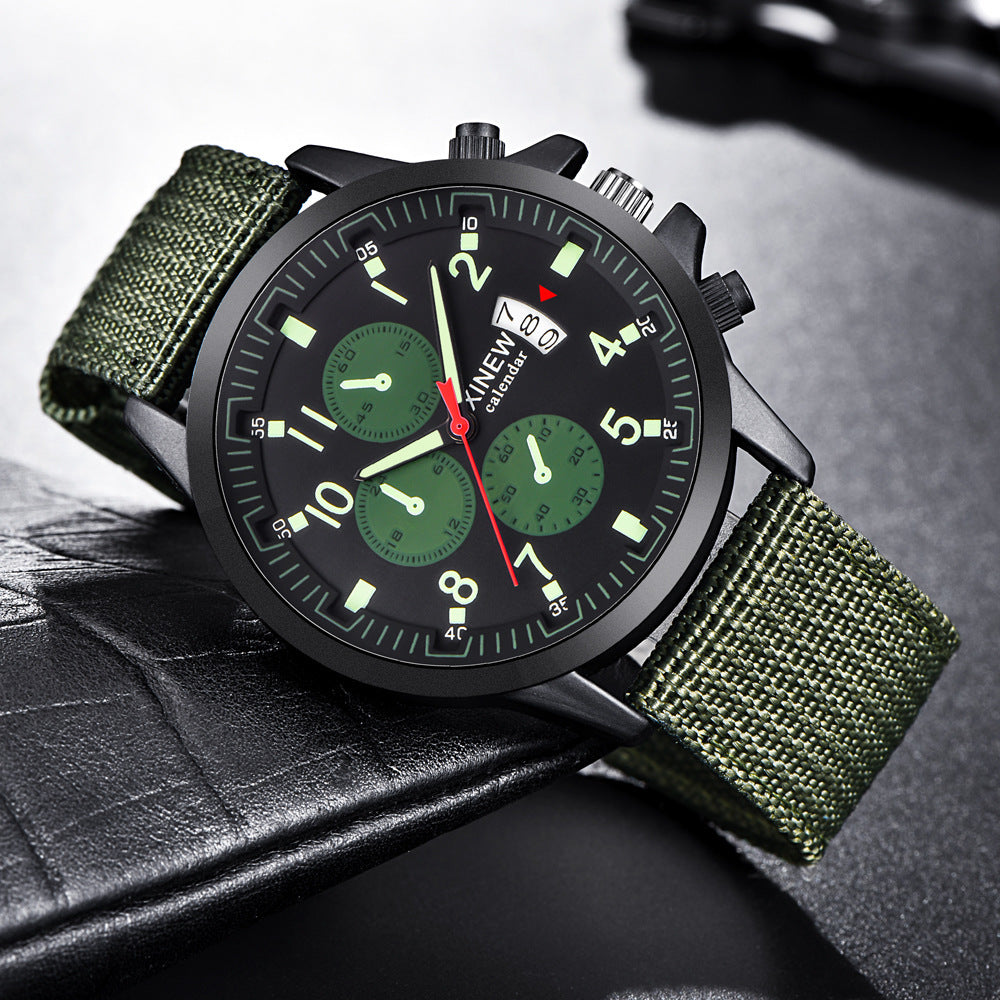 Mens Brand Watches Fashion Nylon Band Military Sports Watch - 𝓢𝓱𝓸𝓹𝓵𝓮𝓬𝔂