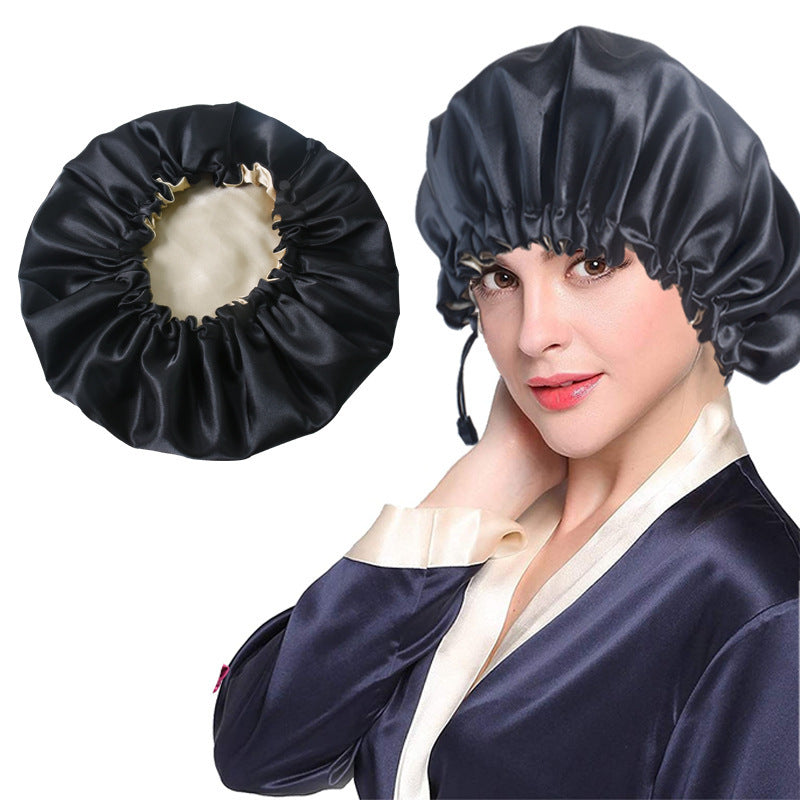 Shower Cap Soft Silk Dual-use Bath Cap Chemotherapy Cap - 𝓢𝓱𝓸𝓹𝓵𝓮𝓬𝔂